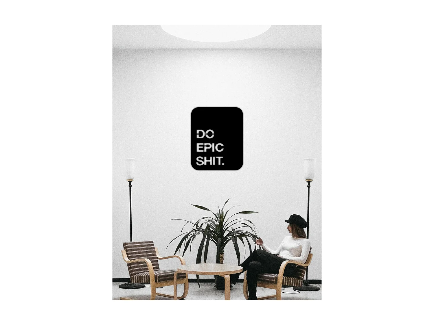 Dekoracja Metalowa Do Epic Shit, Czarny, 54x0,15x70 cm, EPIKASA