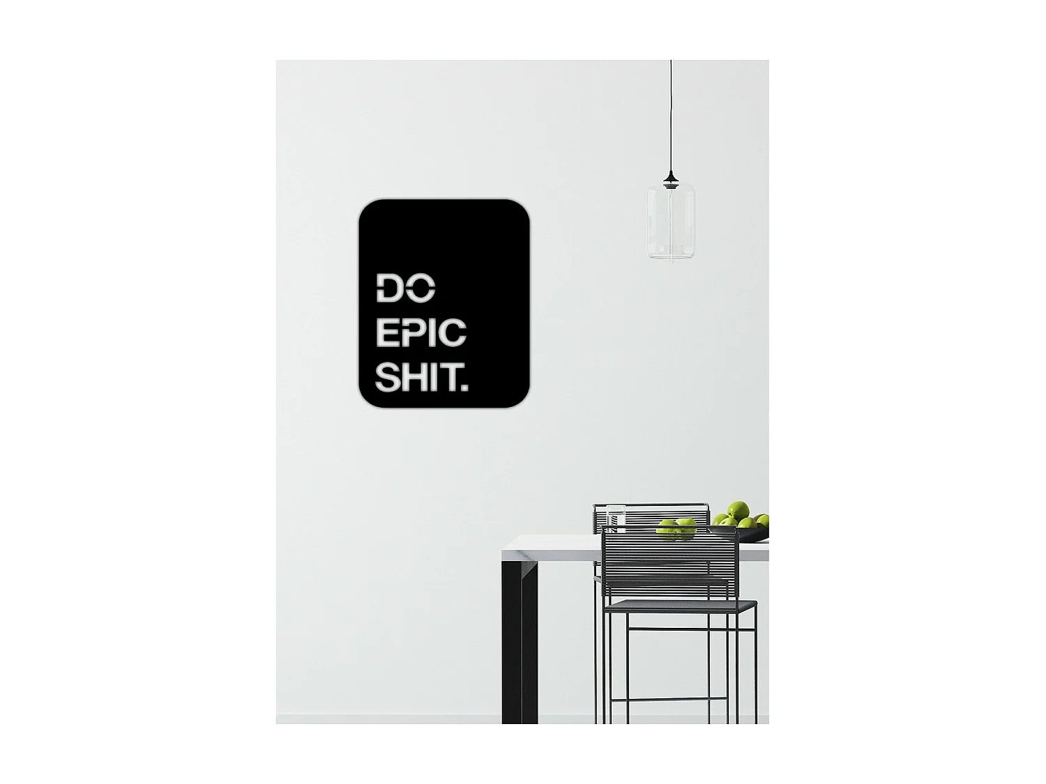 Dekoracja Metalowa Do Epic Shit, Czarny, 54x0,15x70 cm, EPIKASA