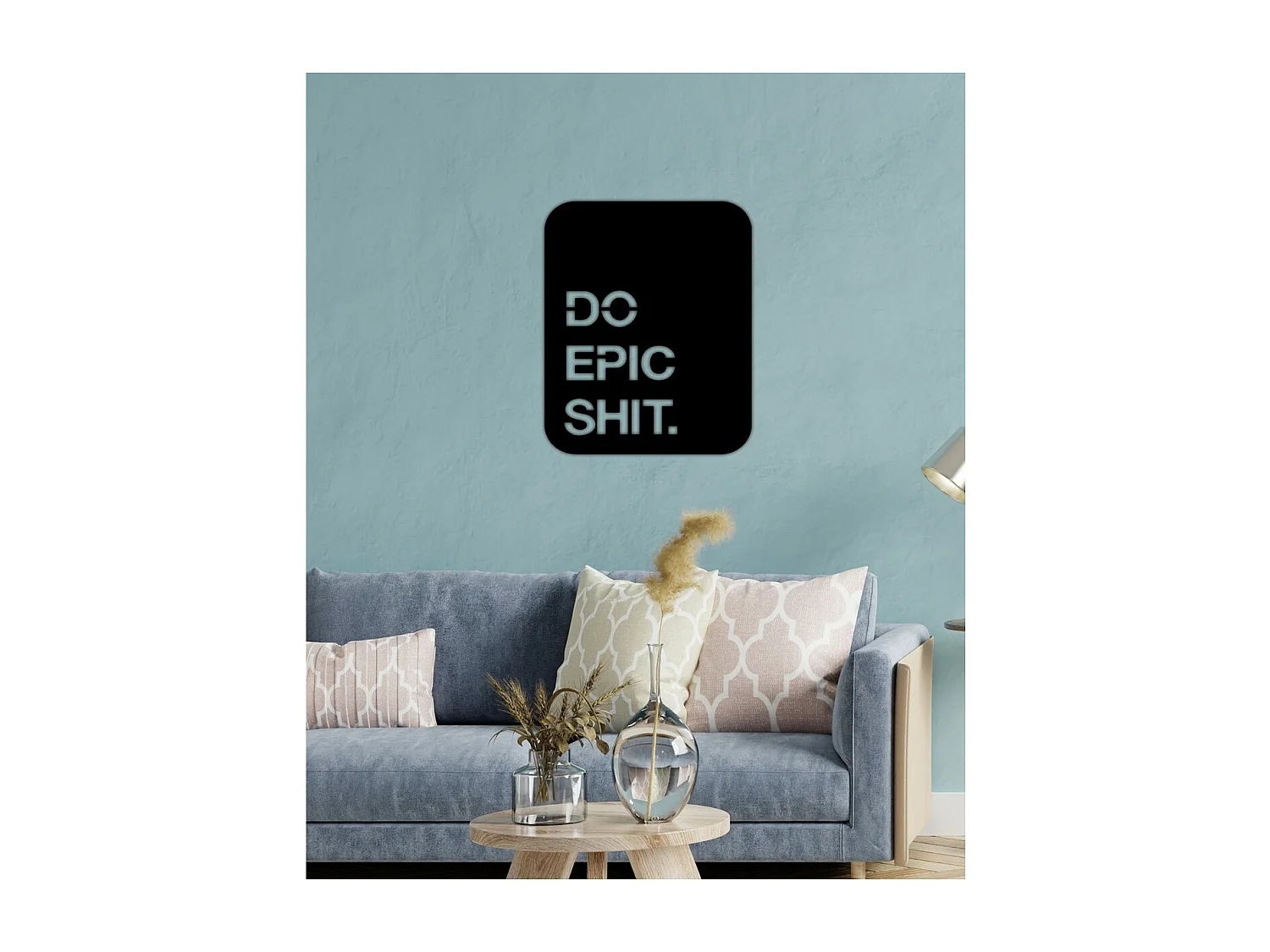 Dekoracja Metalowa Do Epic Shit, Czarny, 54x0,15x70 cm, EPIKASA