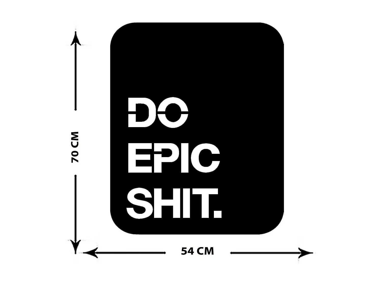 Dekoracja Metalowa Do Epic Shit, Czarny, 54x0,15x70 cm, EPIKASA
