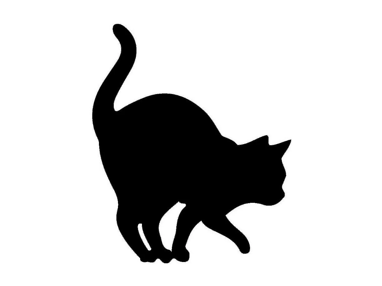 Decorazione in Metallo Gatto 98, Nero, 30x0,15x36 cm, EPIKASA