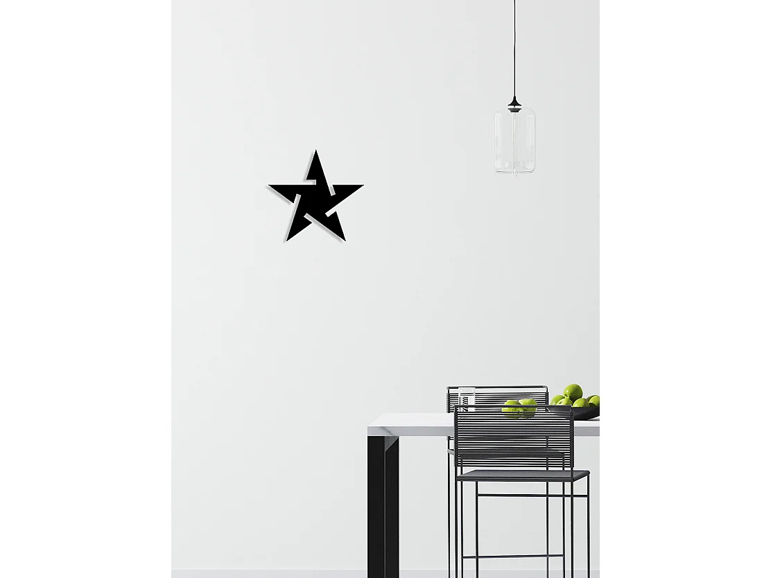 Decoração em Metal Stella, Preto, 40x0,15x38 cm, EPIKASA