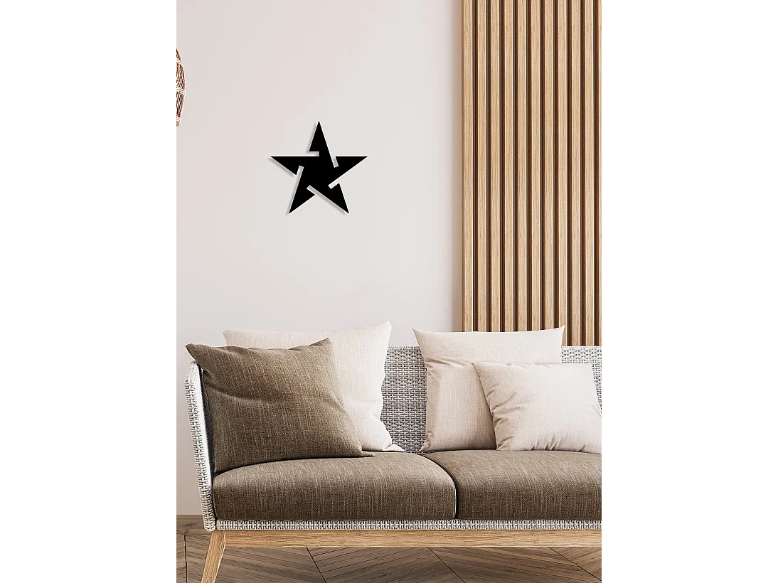 Decoração em Metal Stella, Preto, 40x0,15x38 cm, EPIKASA