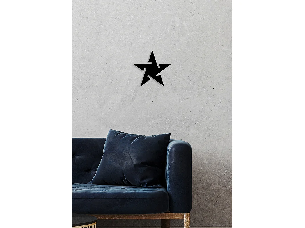 Decoração em Metal Stella, Preto, 40x0,15x38 cm, EPIKASA