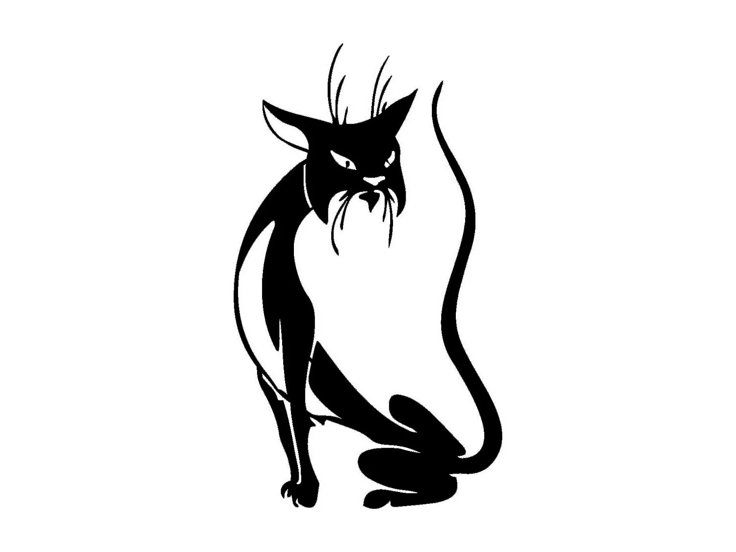 Dekoracja Metalowa Kot 148, Czarny, 35x0,15x60 cm, EPIKASA