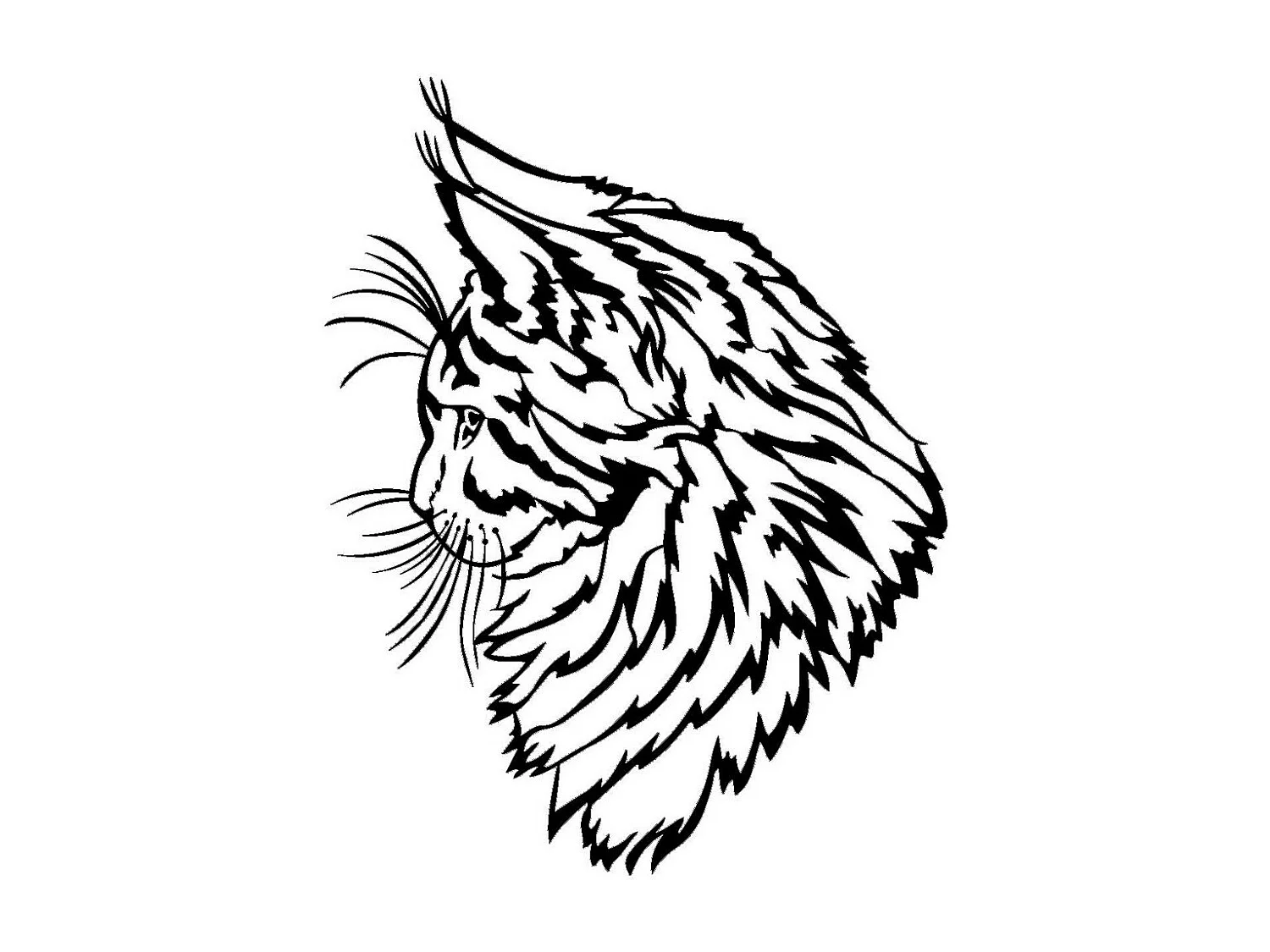 Dekoracja Metalowa Kot 6, Czarny, 47x0,15x60 cm cm, EPIKASA