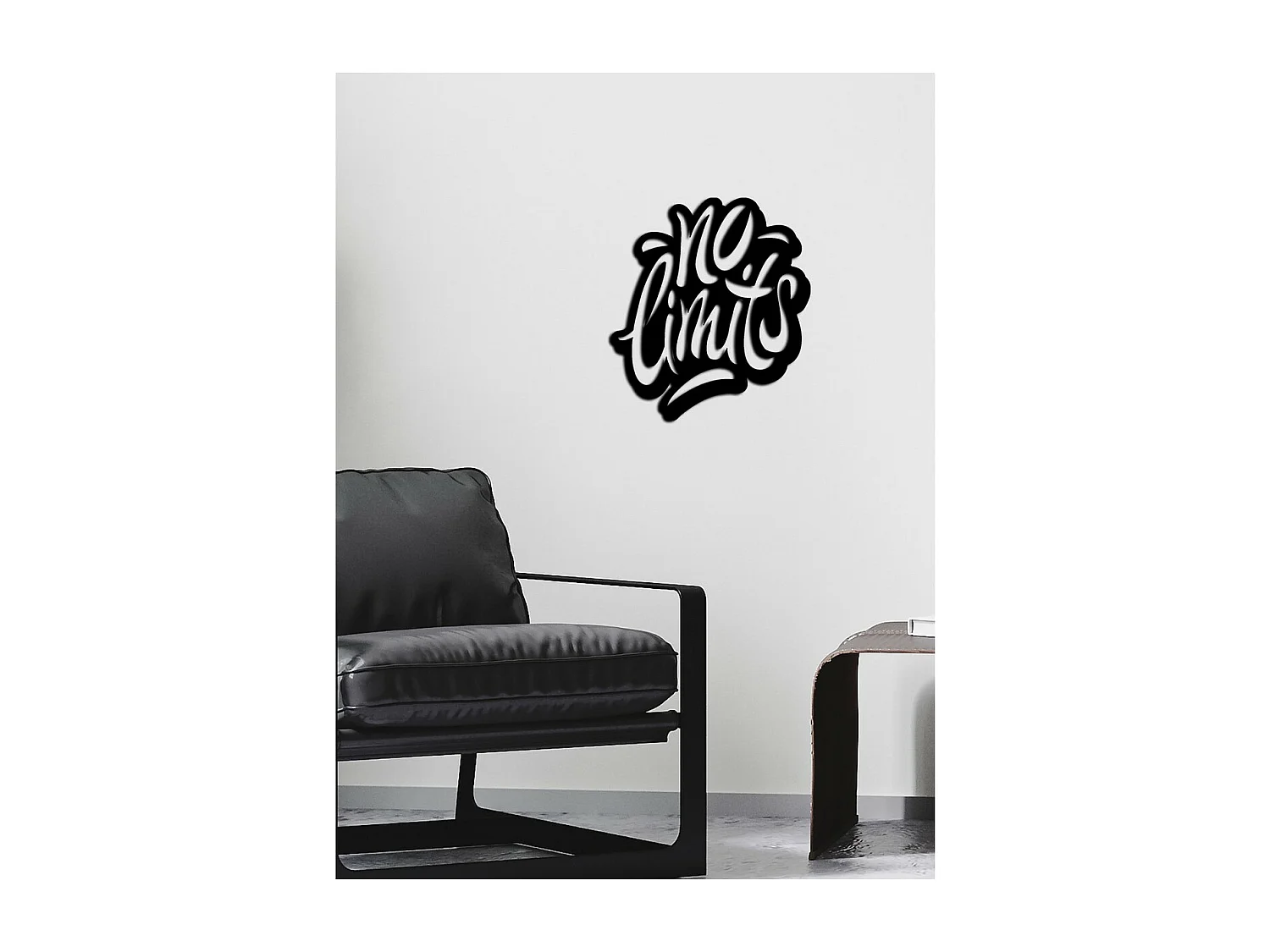 Décoration en Métal No Limits, Noir, 53x0,15x60 cm cm, EPIKASA