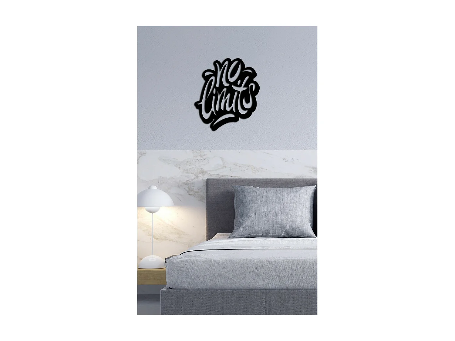 Décoration en Métal No Limits, Noir, 53x0,15x60 cm cm, EPIKASA