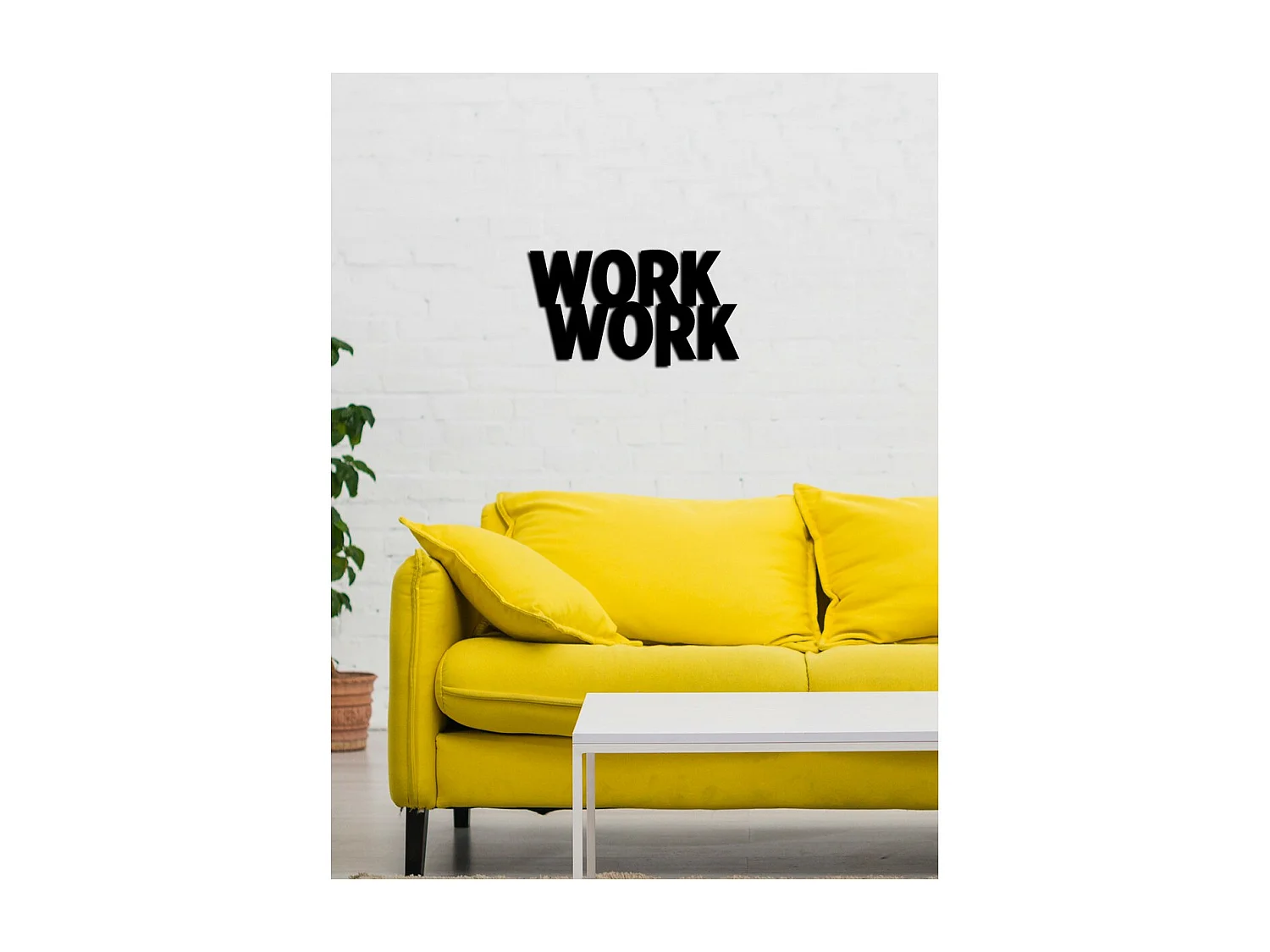 Décoration en Métal Work, Noir, 53x0,15x29 cm cm, EPIKASA