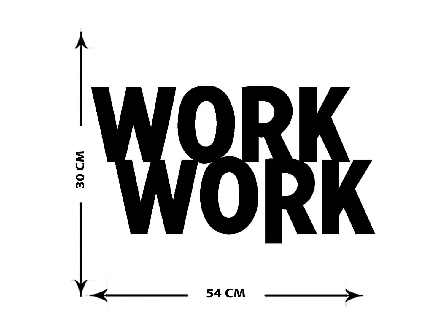 Décoration en Métal Work, Noir, 53x0,15x29 cm cm, EPIKASA