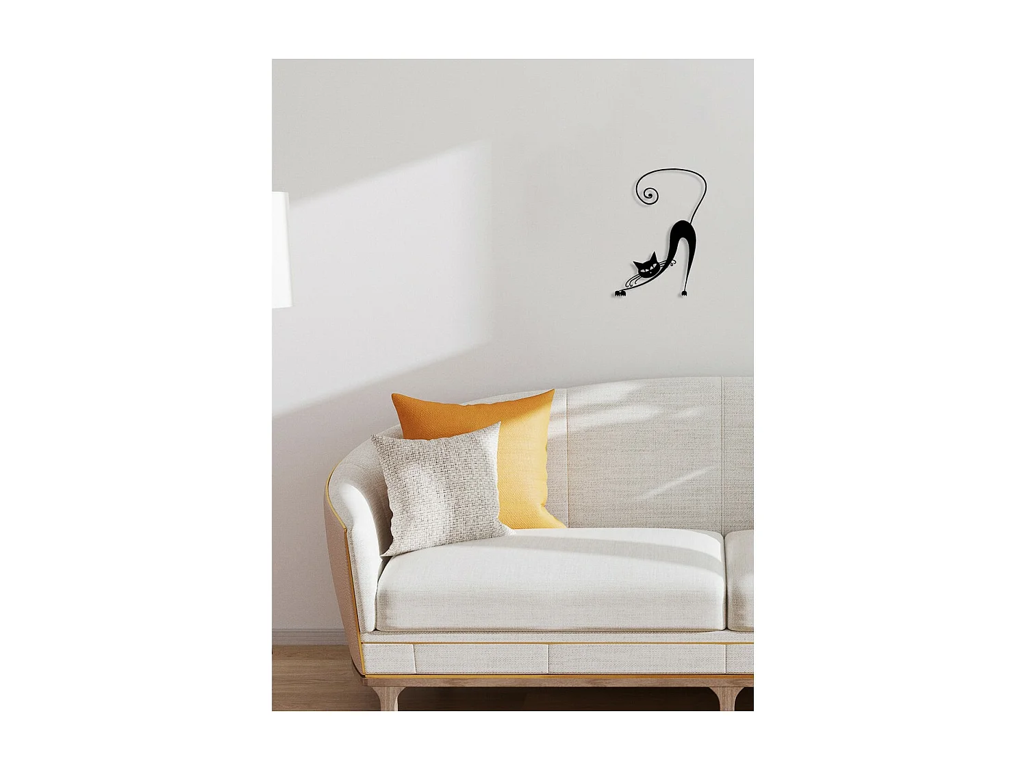 Decoração em Metal Gato 150, Preto, 30x0,15x42 cm, EPIKASA