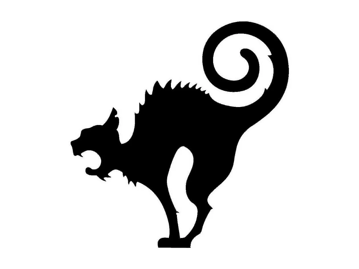 Dekoracja Metalowa Kot 127, Czarny, 40x0,15x42 cm, EPIKASA