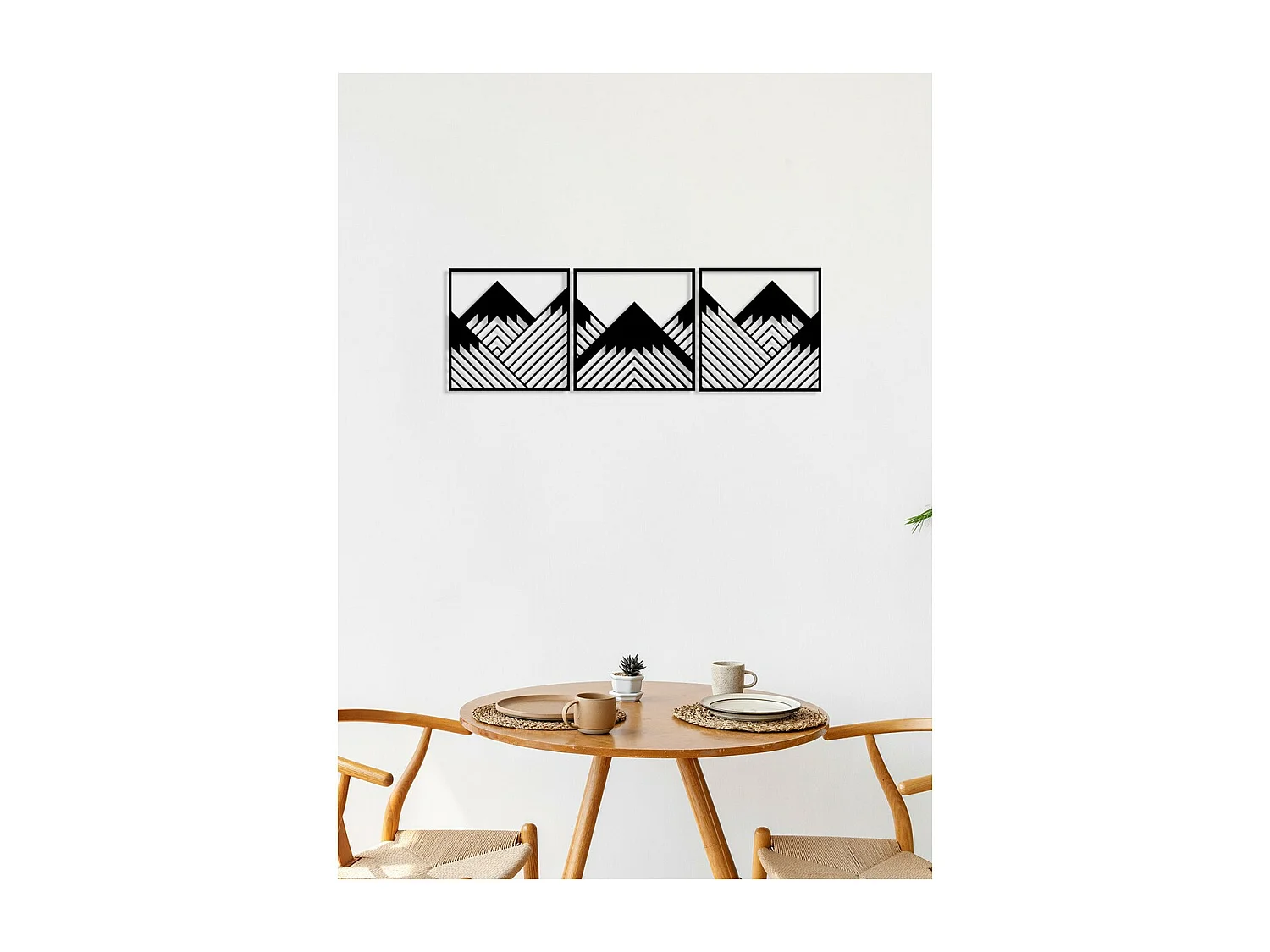 Dekoracja Metalowa Góra 14, Czarny, 150x0,15x51 cm, EPIKASA