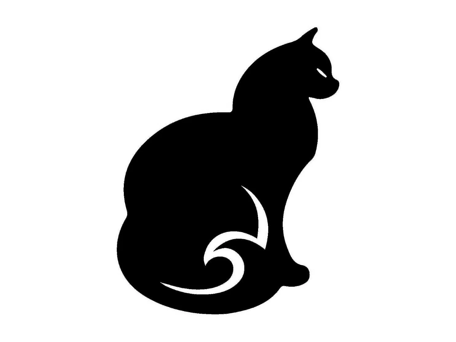 Decorazione in Metallo Gatto 107, Nero, 35x0,15x45 cm, EPIKASA