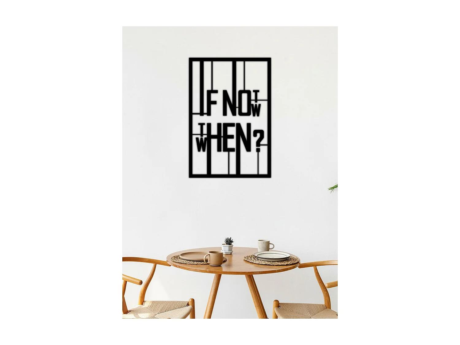 Dekoracja Metalowa If not Now, Czarny, 50x0,15x73 cm, EPIKASA