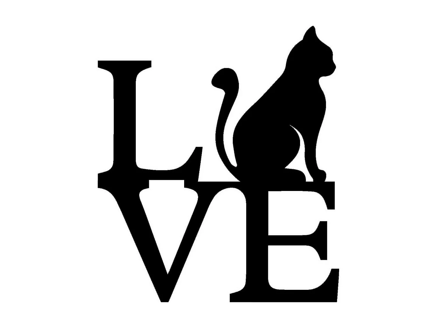 Dekoracja Metalowa Kot 106, Czarny, 44x0,15x50 cm, EPIKASA