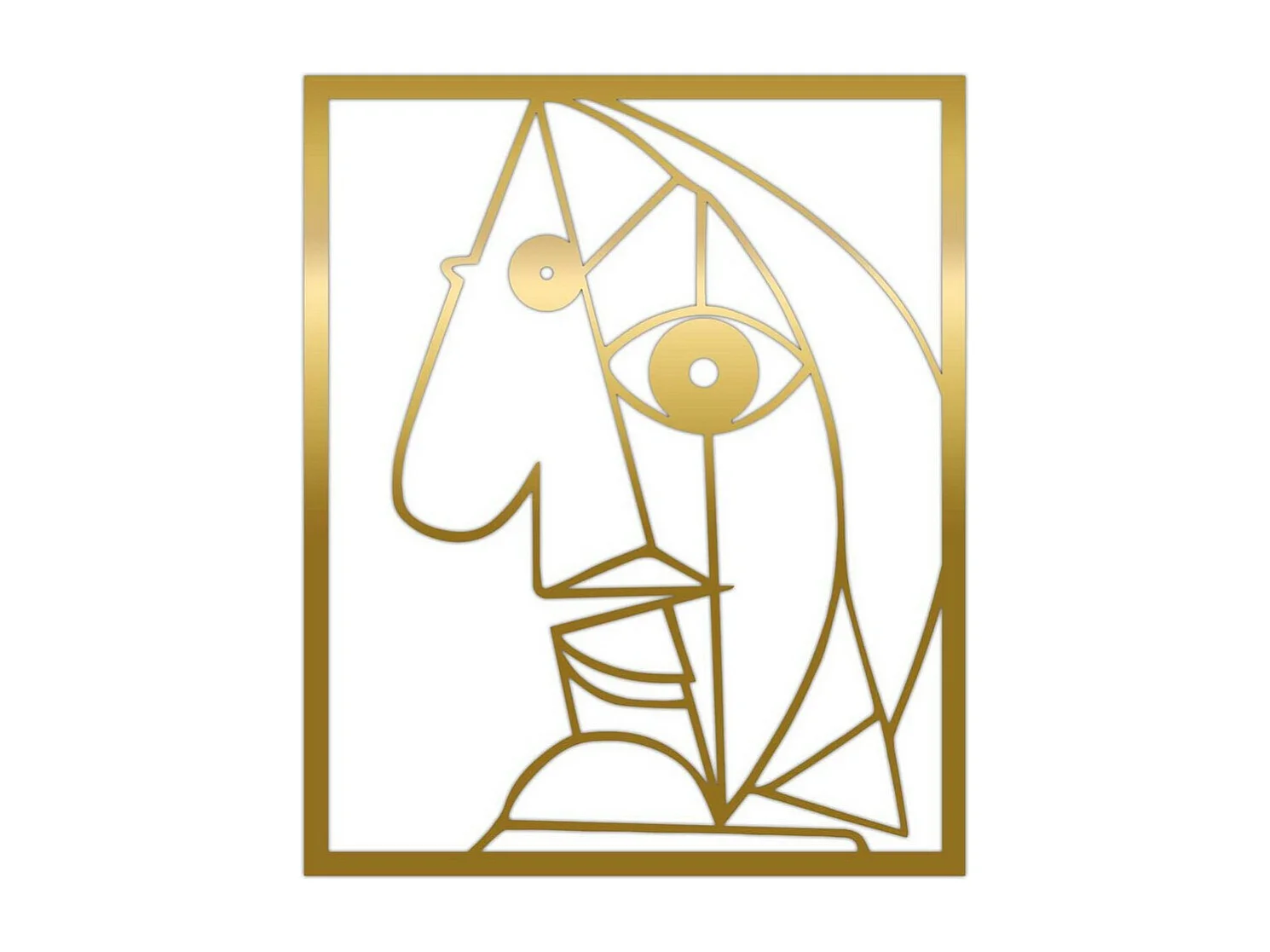 Décoration en Métal Picasso 4, Or, 50x0,15x60 cm, EPIKASA