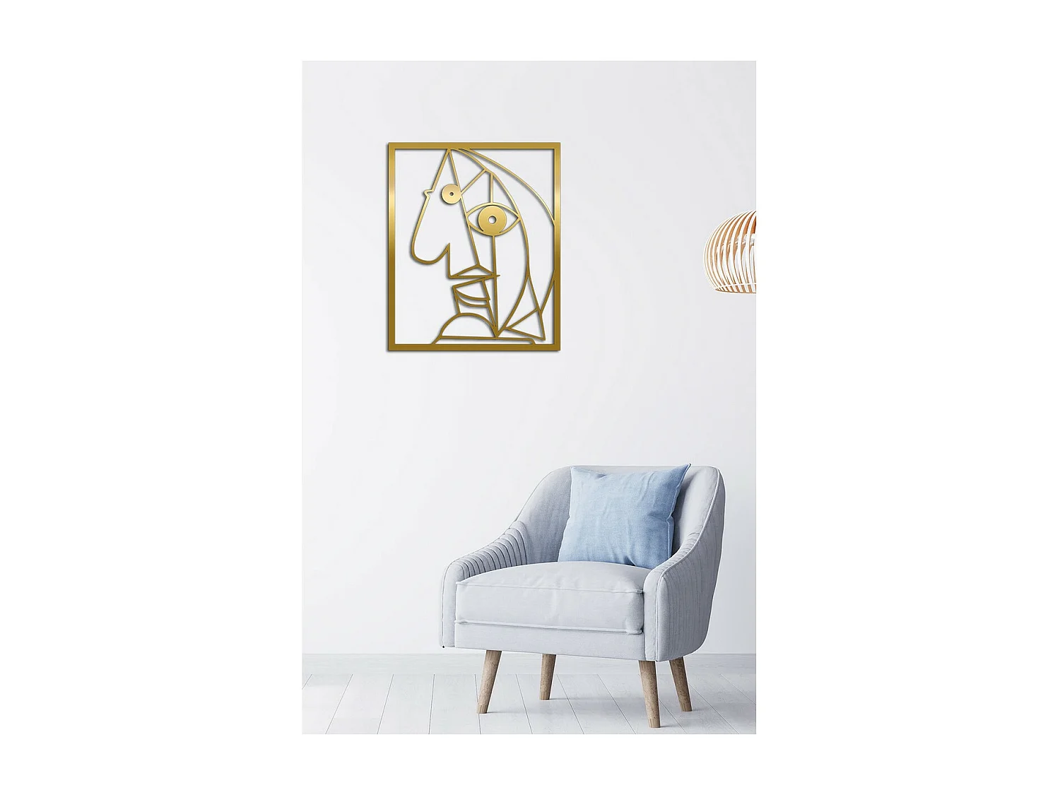 Décoration en Métal Picasso 4, Or, 50x0,15x60 cm, EPIKASA