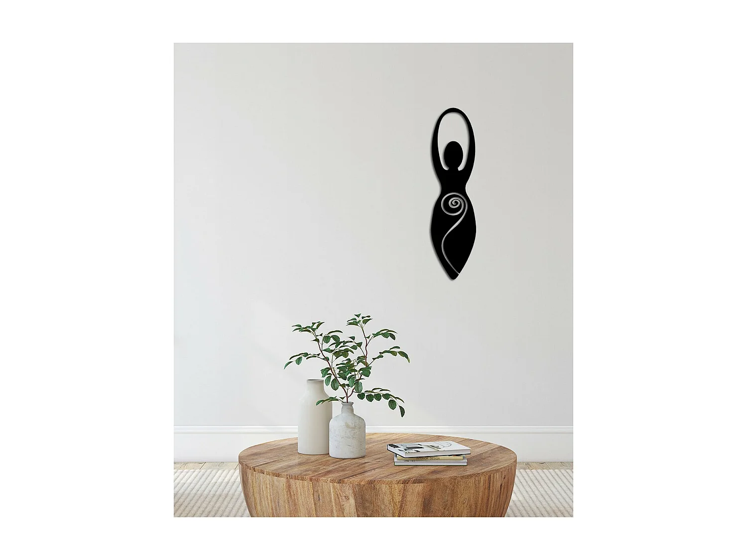 Décoration en Métal Fécondité, Noir, 27x0,15x101 cm, EPIKASA