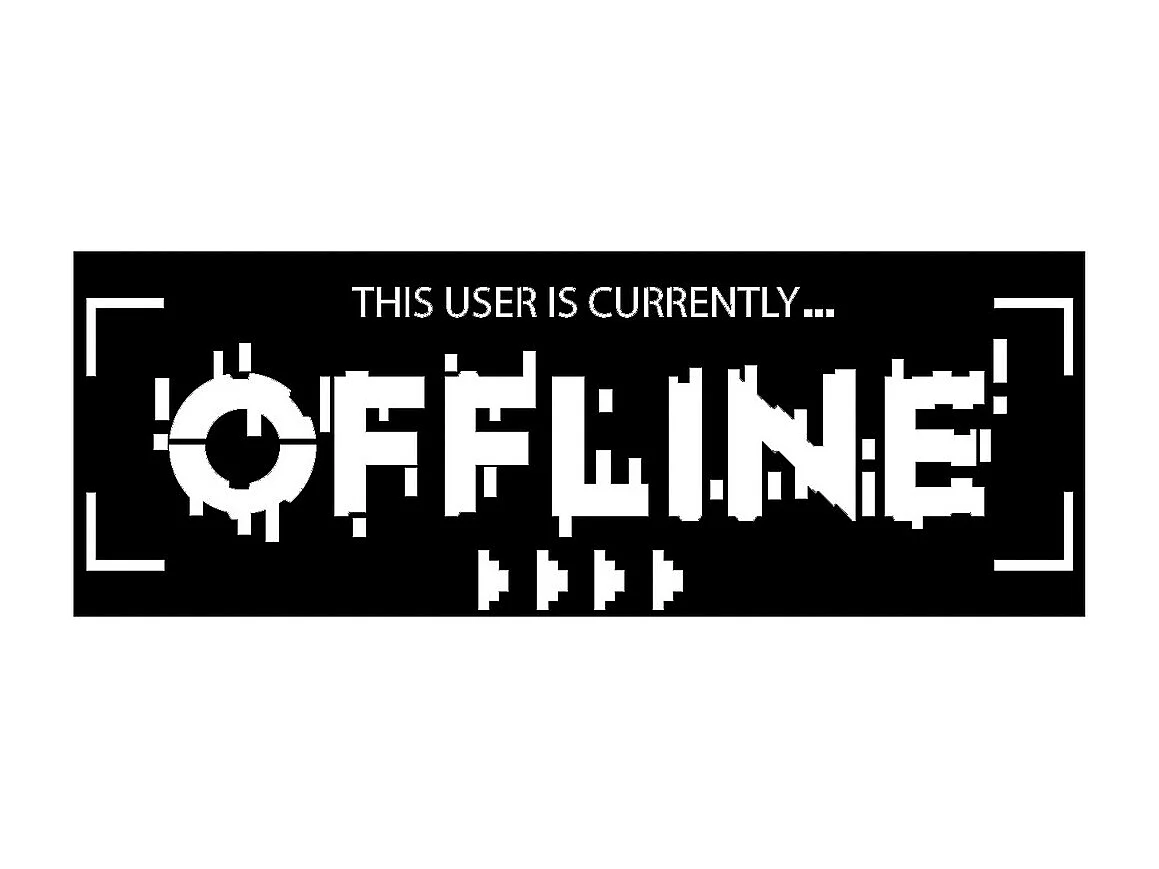 Metalen Decoratie Offline, Zwart, 60x0,15x22 cm cm, EPIKASA