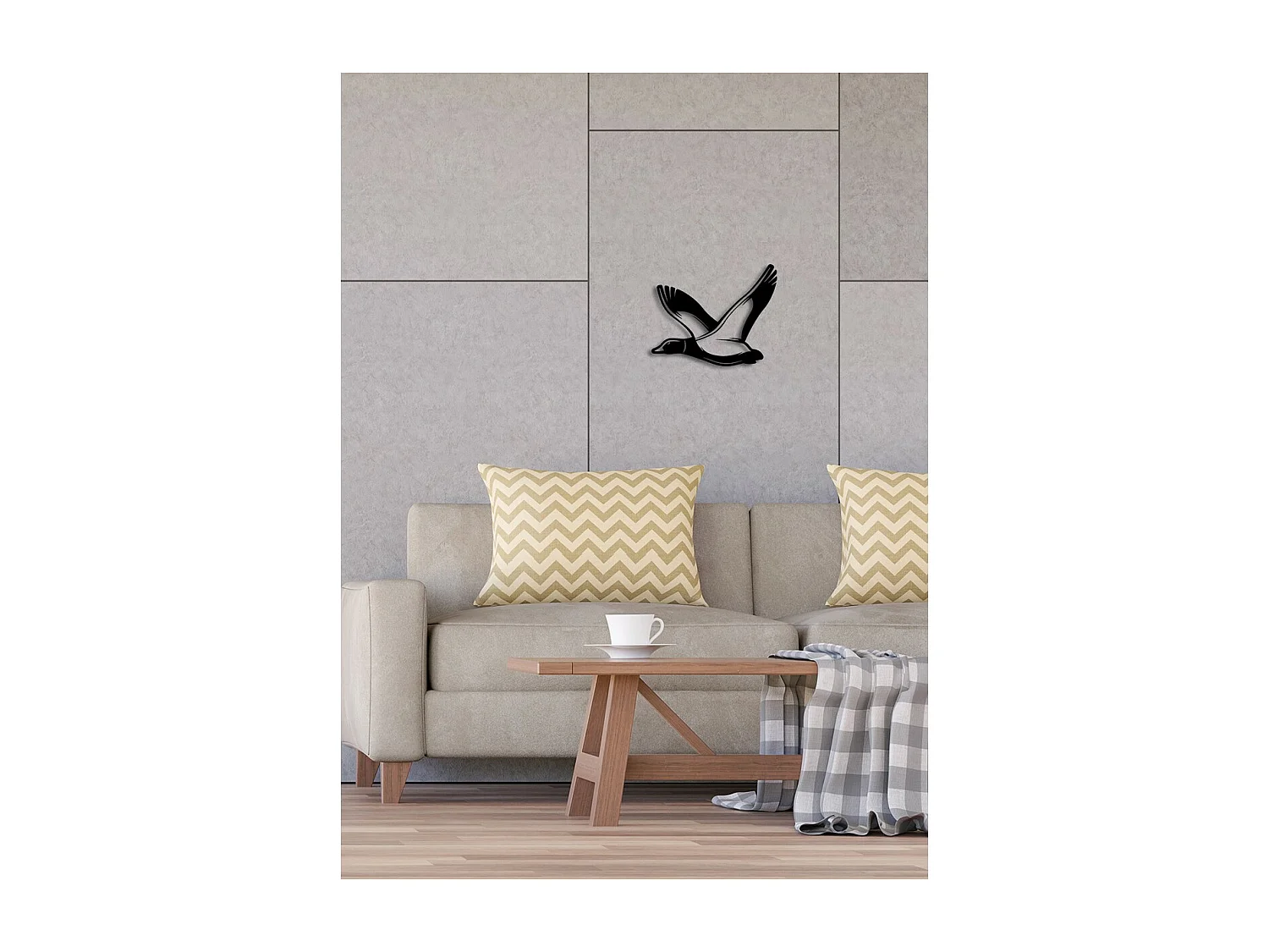 Decoração em Metal Pato, Preto, 49x0,15x40 cm, EPIKASA