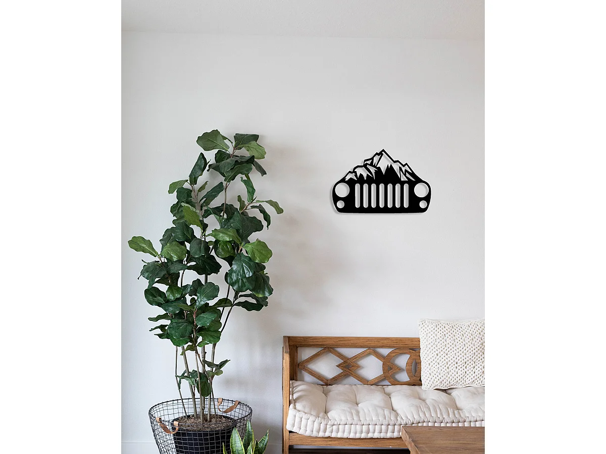 Decoração em Metal Montanha 6, Preto, 61x0,15x40 cm, EPIKASA