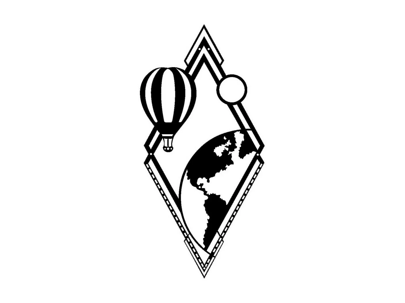 Dekoracja Metalowa Balon, Czarny, 34x0,15x70 cm, EPIKASA