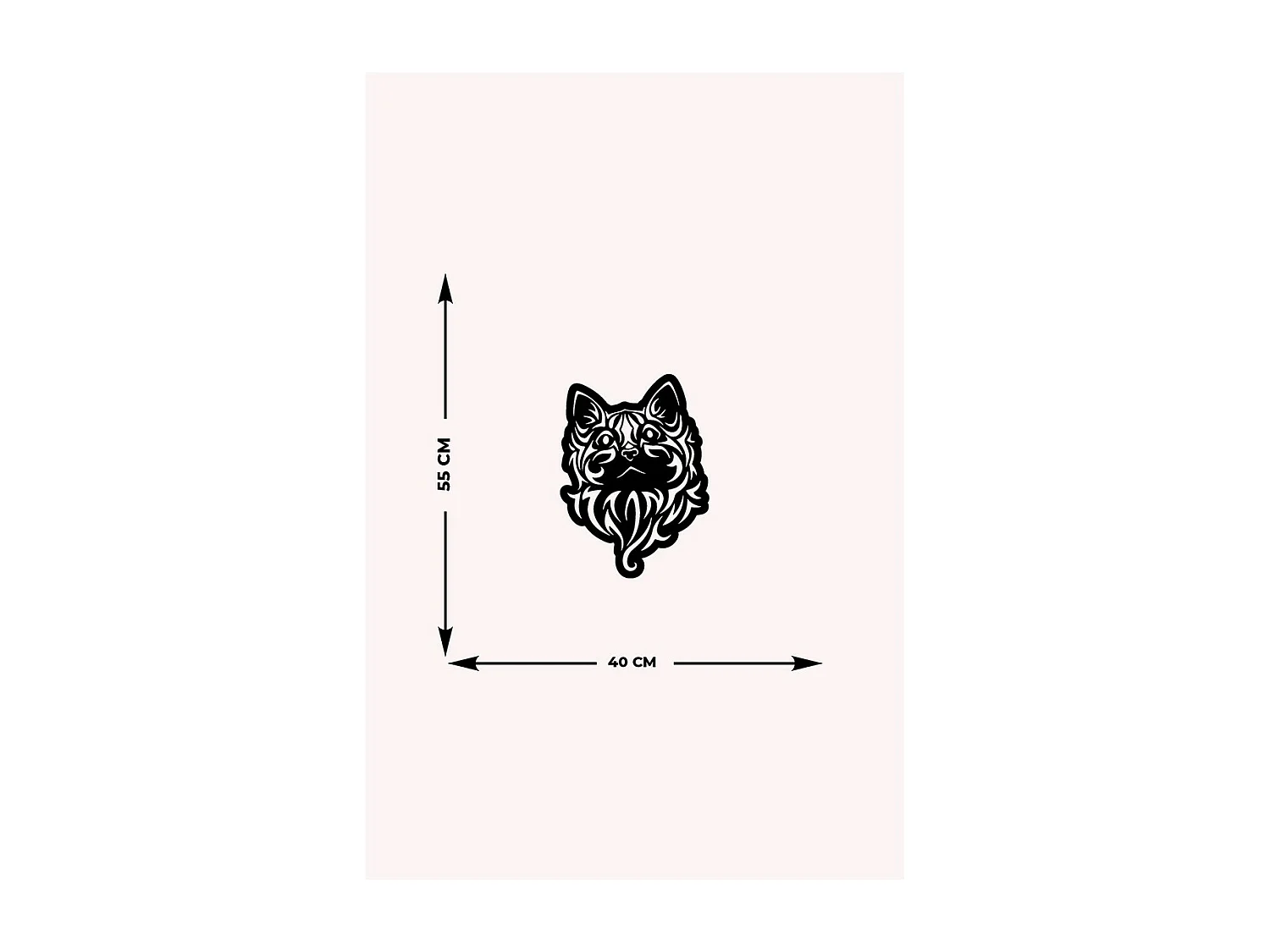 Metalen Decoratie Kat 88, Zwart, 40x0,15x55 cm, EPIKASA