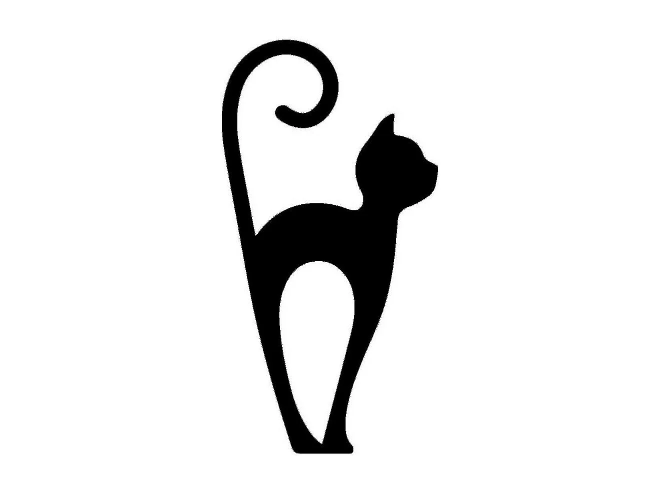 Decoração em Metal Gato 115, Preto, 25x0,15x43 cm, EPIKASA