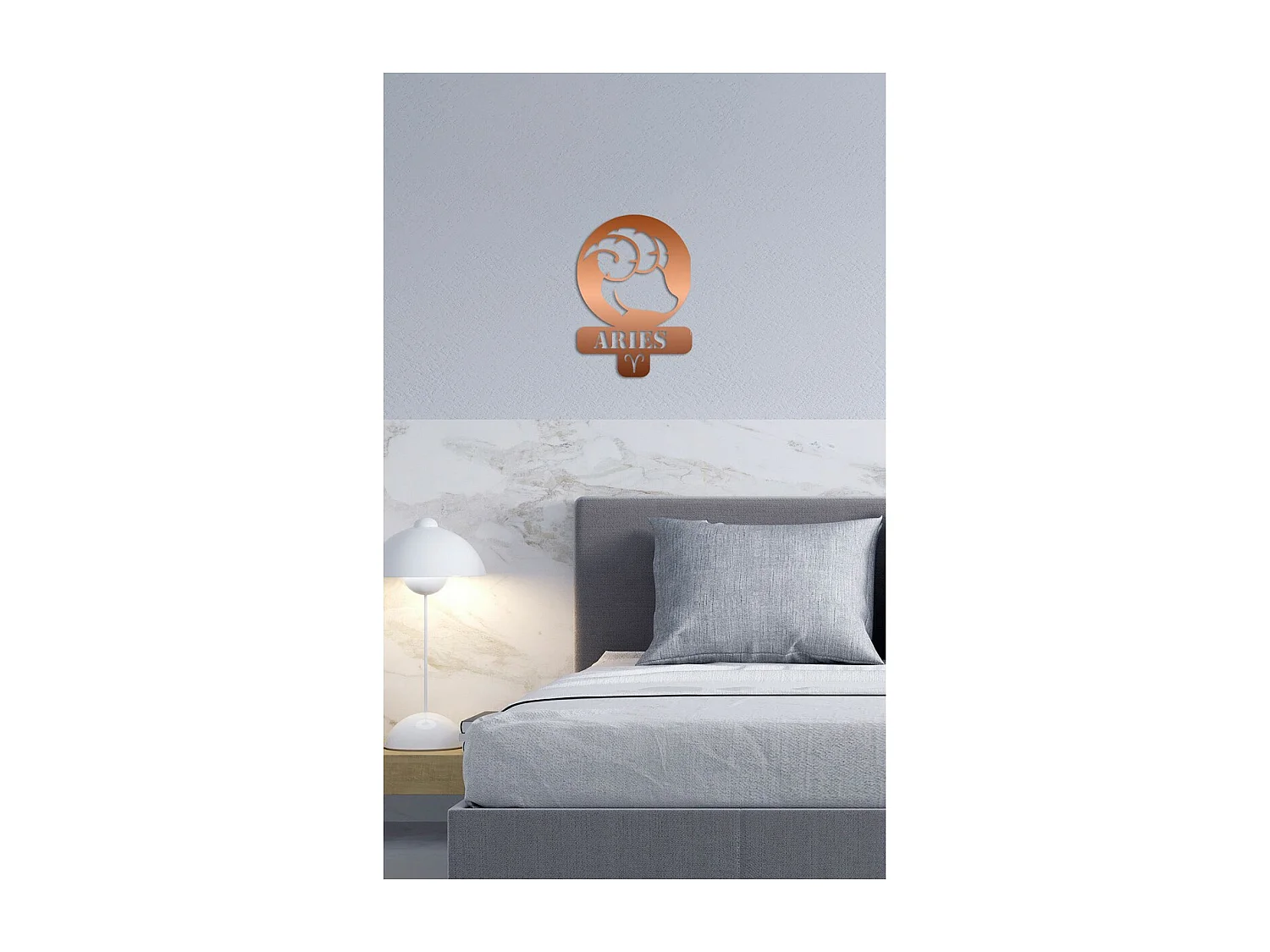 Décoration en Métal Horoscope Bélier 4, Cuivre, 36x0,15x50 cm, EPIKASA