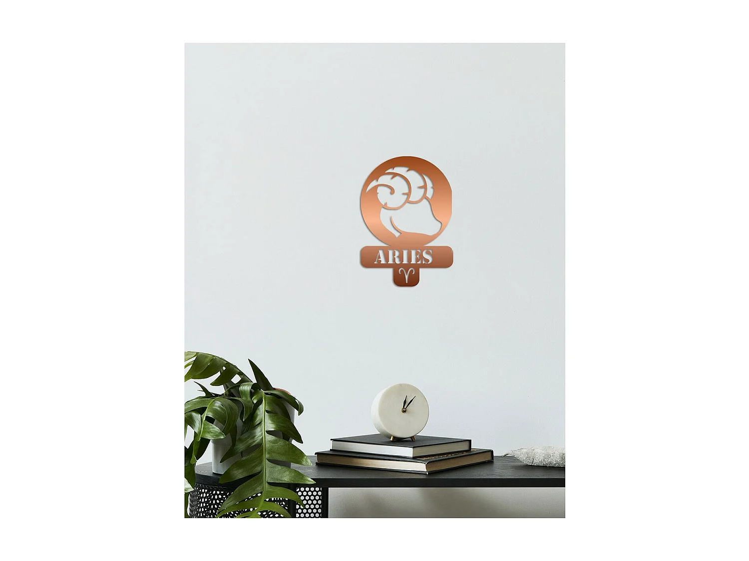 Décoration en Métal Horoscope Bélier 4, Cuivre, 36x0,15x50 cm, EPIKASA