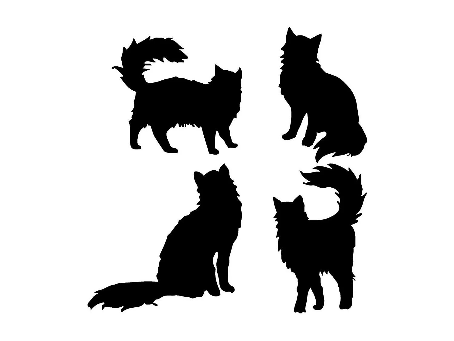 Décoration en Métal Chat 99, Noir, 146x0,15x48 cm, EPIKASA