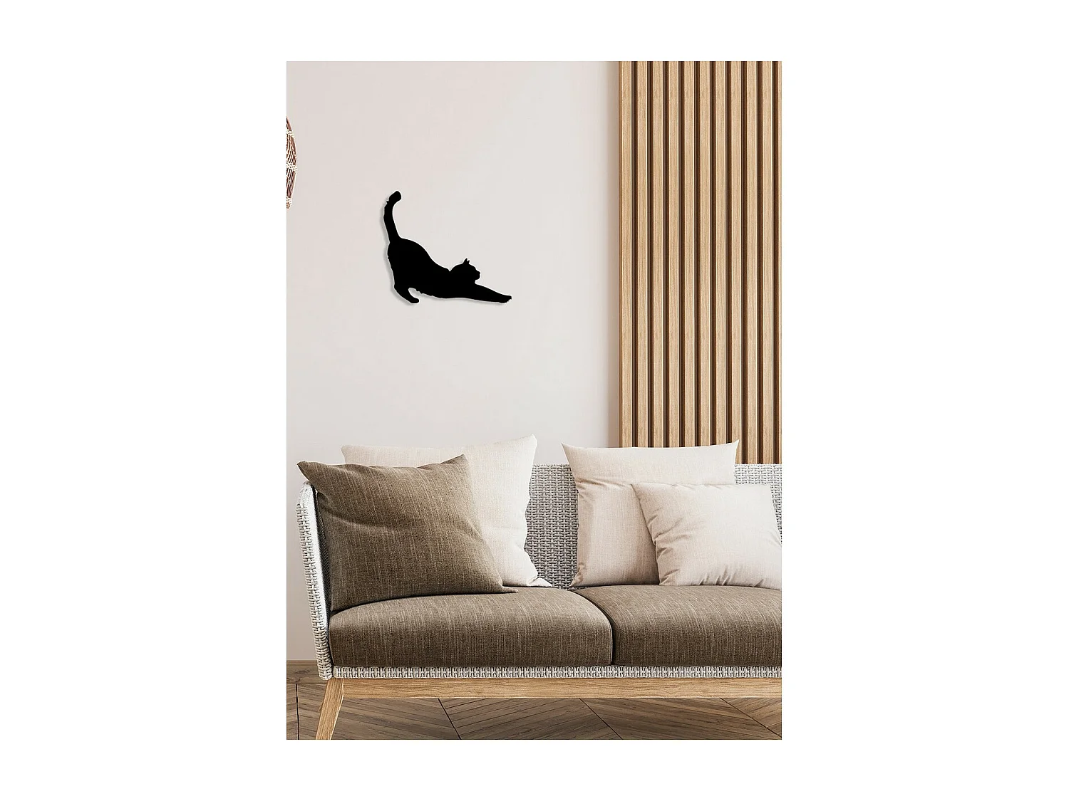 Decoração em Metal Gato 152, Preto, 40x0,15x35 cm, EPIKASA