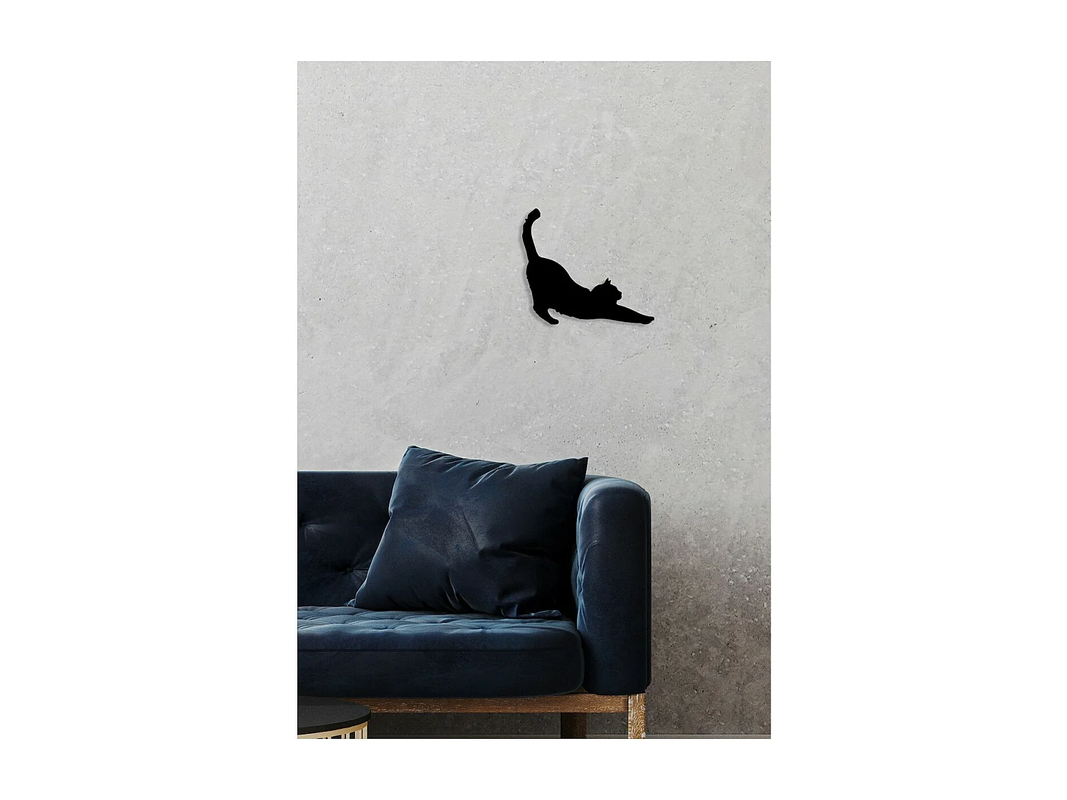 Decoração em Metal Gato 152, Preto, 40x0,15x35 cm, EPIKASA