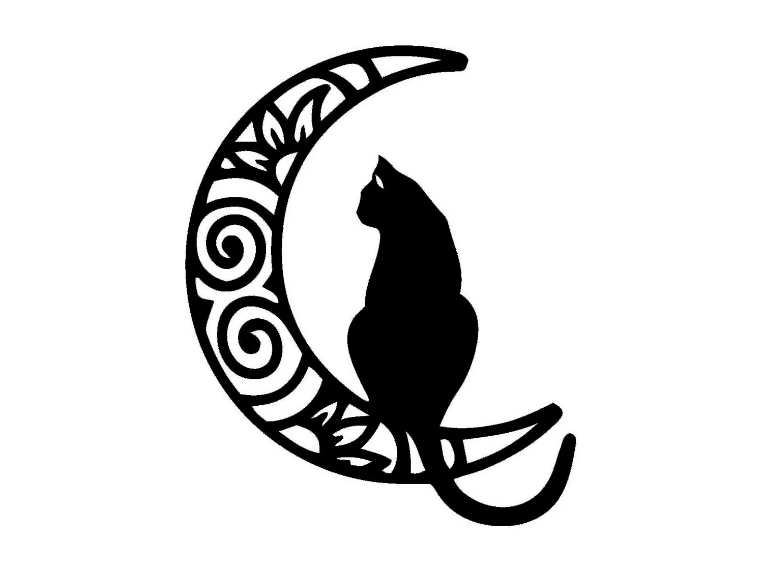 Dekoracja Metalowa Kot 130, Czarny, 41x0,15x50 cm, EPIKASA