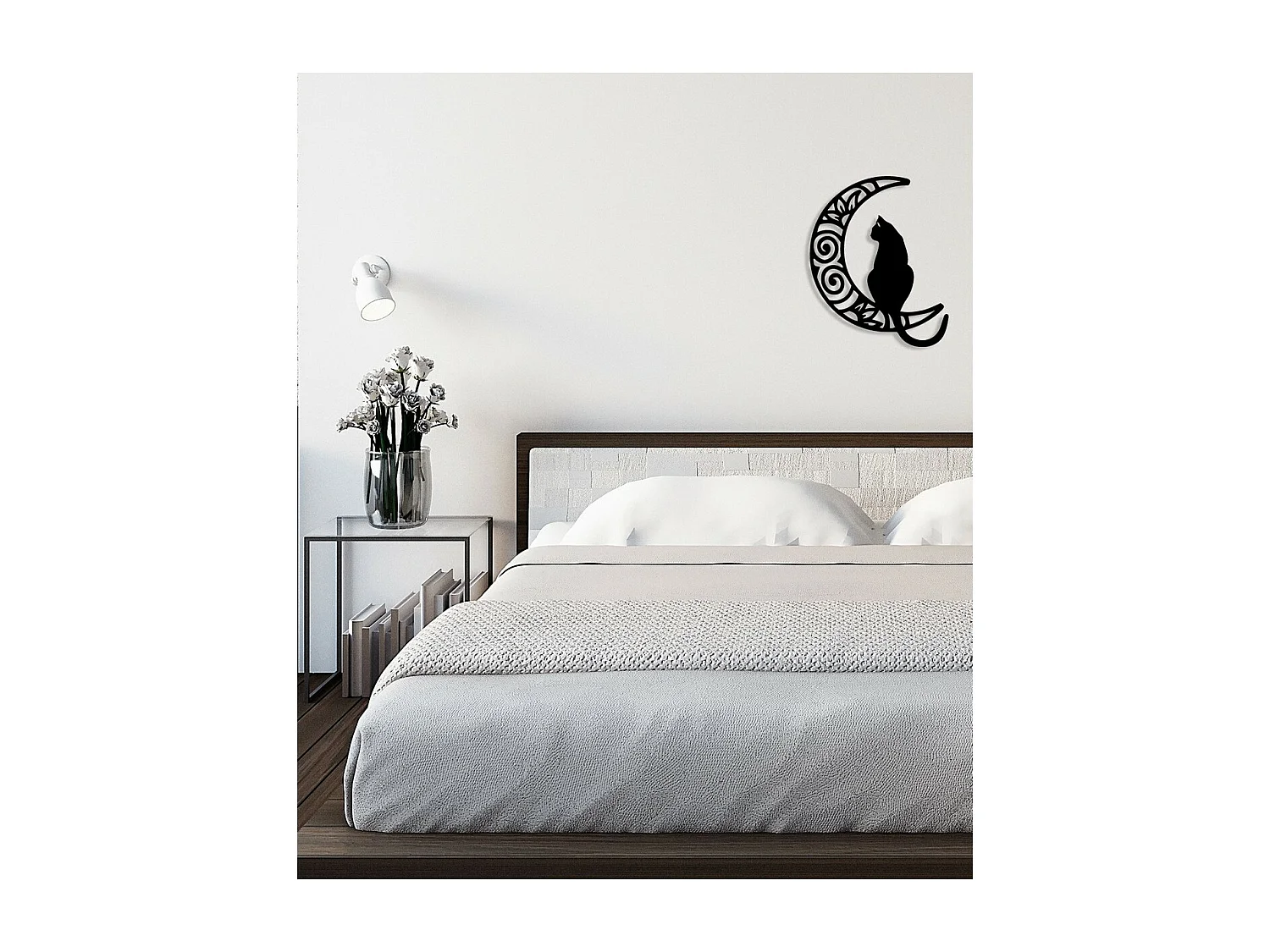 Dekoracja Metalowa Kot 130, Czarny, 41x0,15x50 cm, EPIKASA