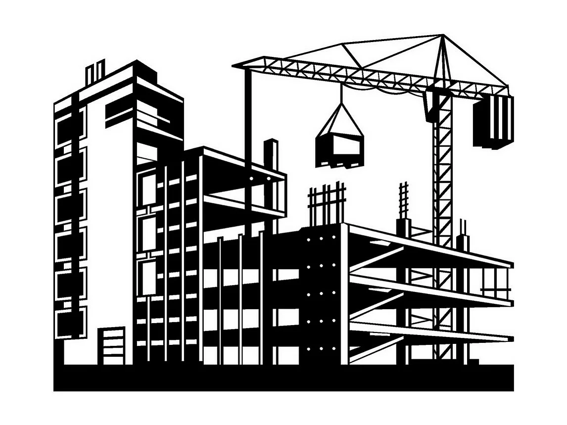 Décoration en Métal Constructions, Noir, 60x0,15x47 cm, EPIKASA