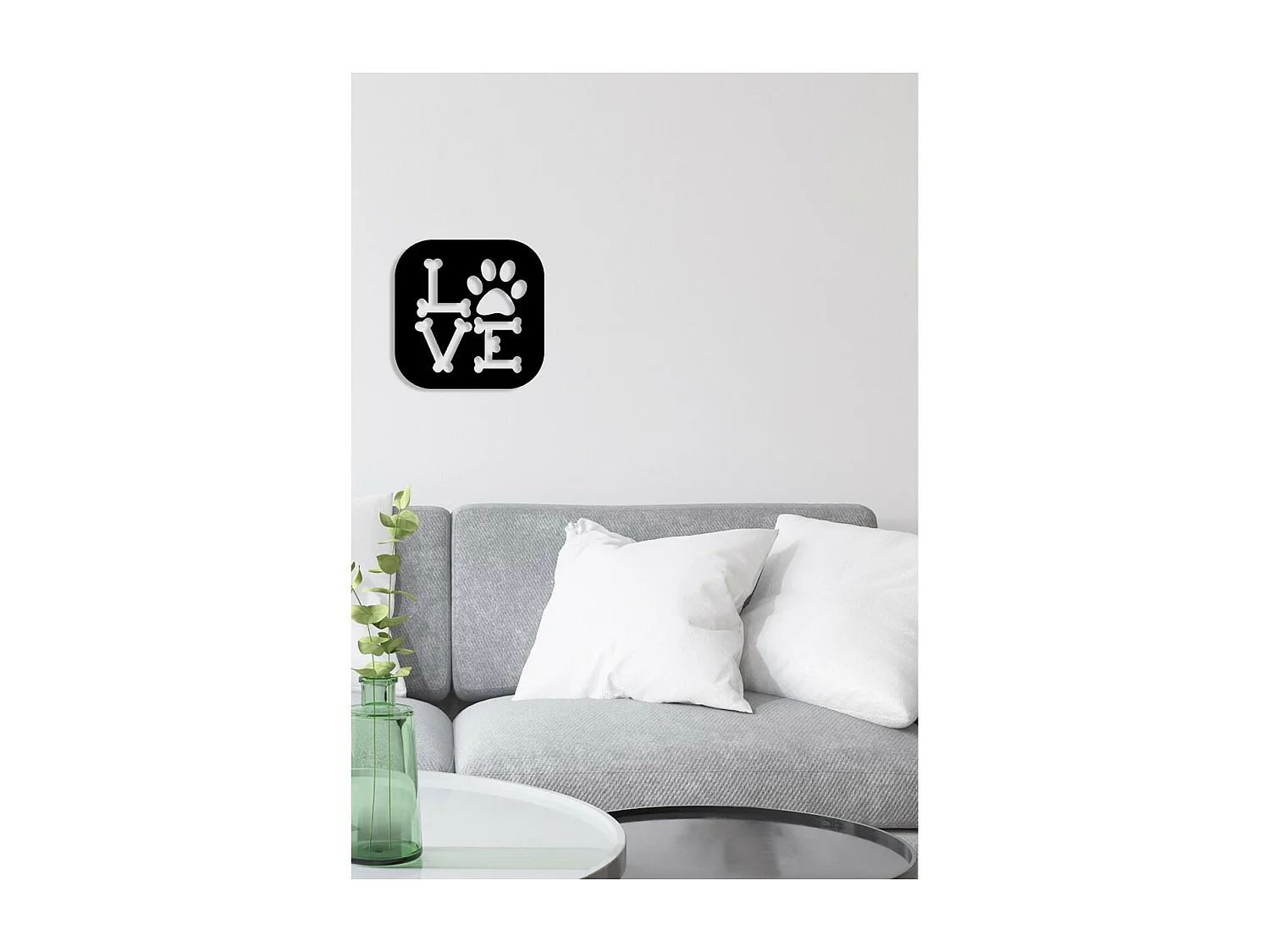 Decoração em Metal Gato 123, Preto, 40x0,15x40 cm cm, EPIKASA