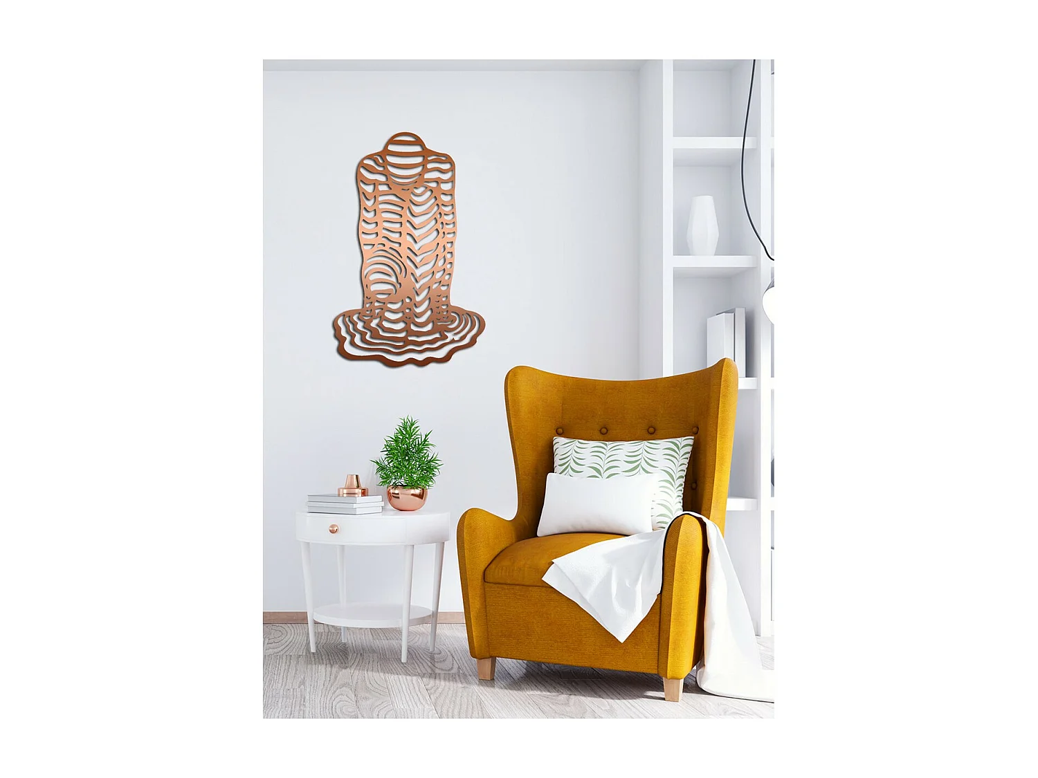 Decoração em Metal Homem 1, Cobre, 50x0,15x78 cm, EPIKASA