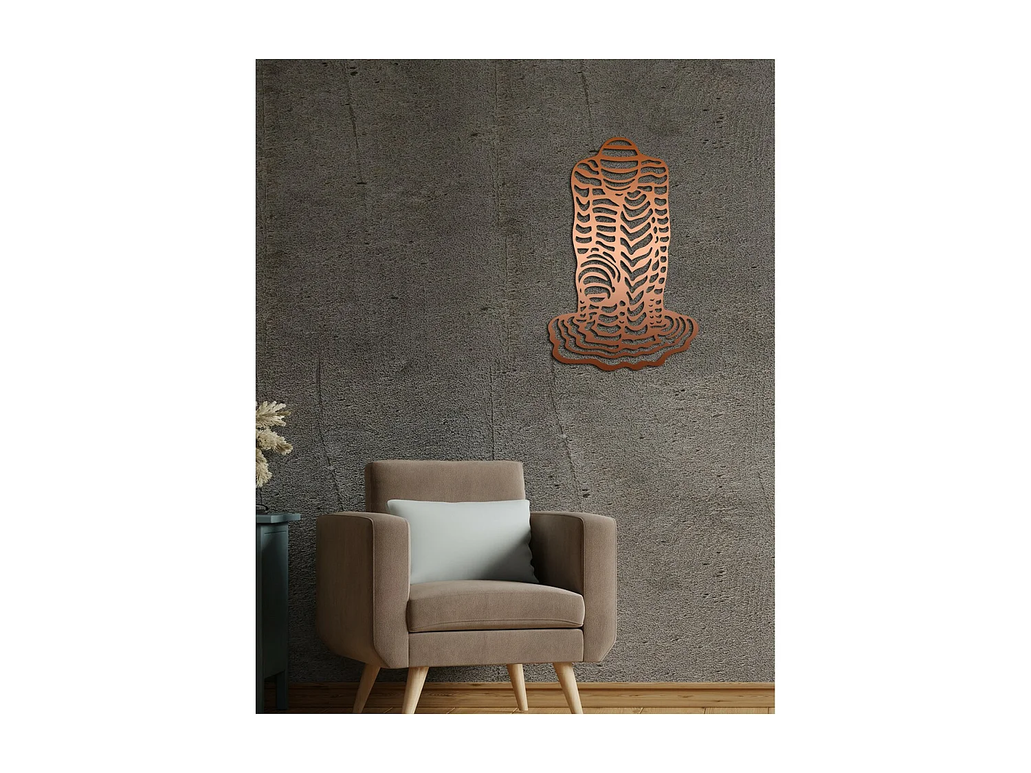 Decoração em Metal Homem 1, Cobre, 50x0,15x78 cm, EPIKASA