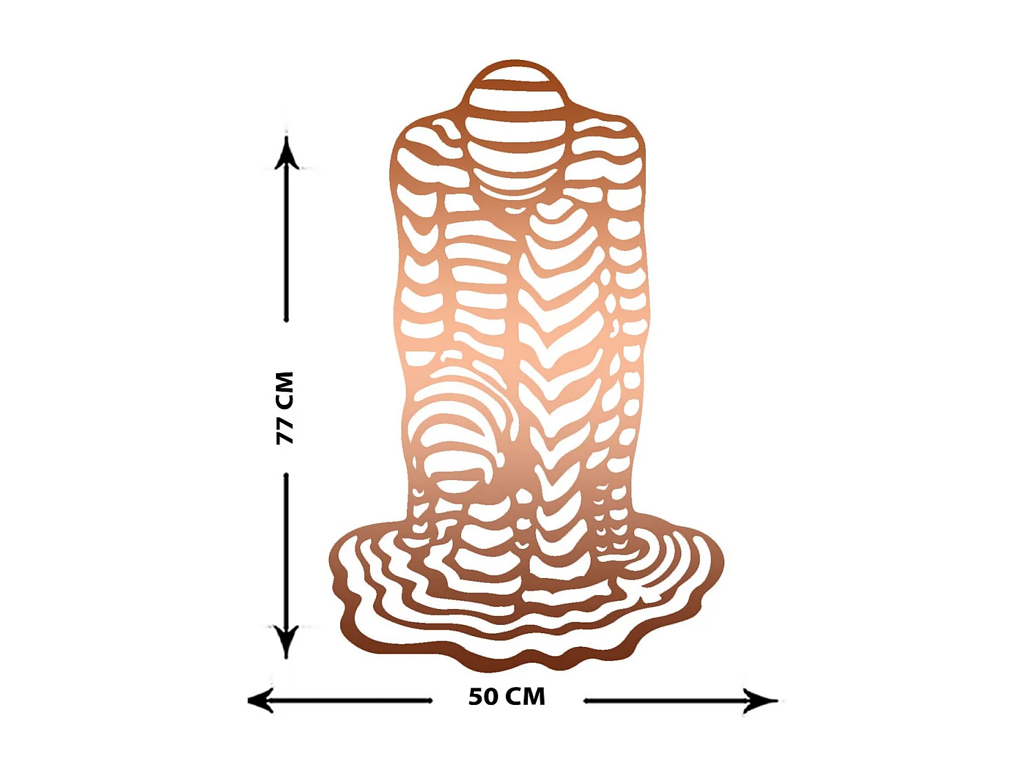 Decoração em Metal Homem 1, Cobre, 50x0,15x78 cm, EPIKASA