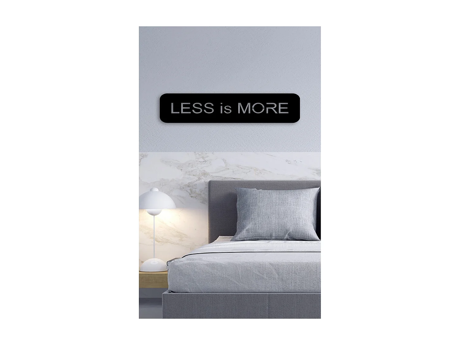 Dekoracja Metalowa Less is More 2, Czarny, 90x0,15x23 cm cm, EPIKASA