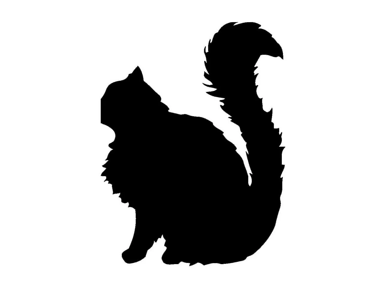 Décoration en Métal Chat 128, Noir, 40x0,15x51 cm, EPIKASA