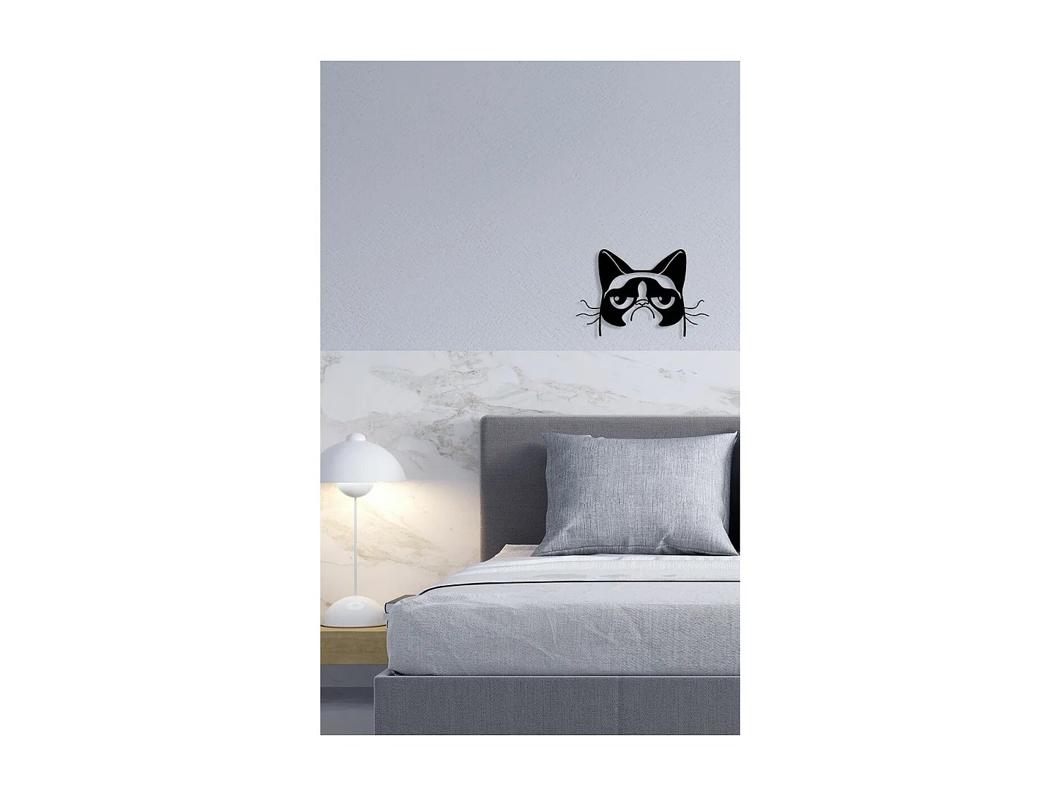 Decorazione in Metallo Gatto 51, Nero, 31x0,15x21 cm, EPIKASA