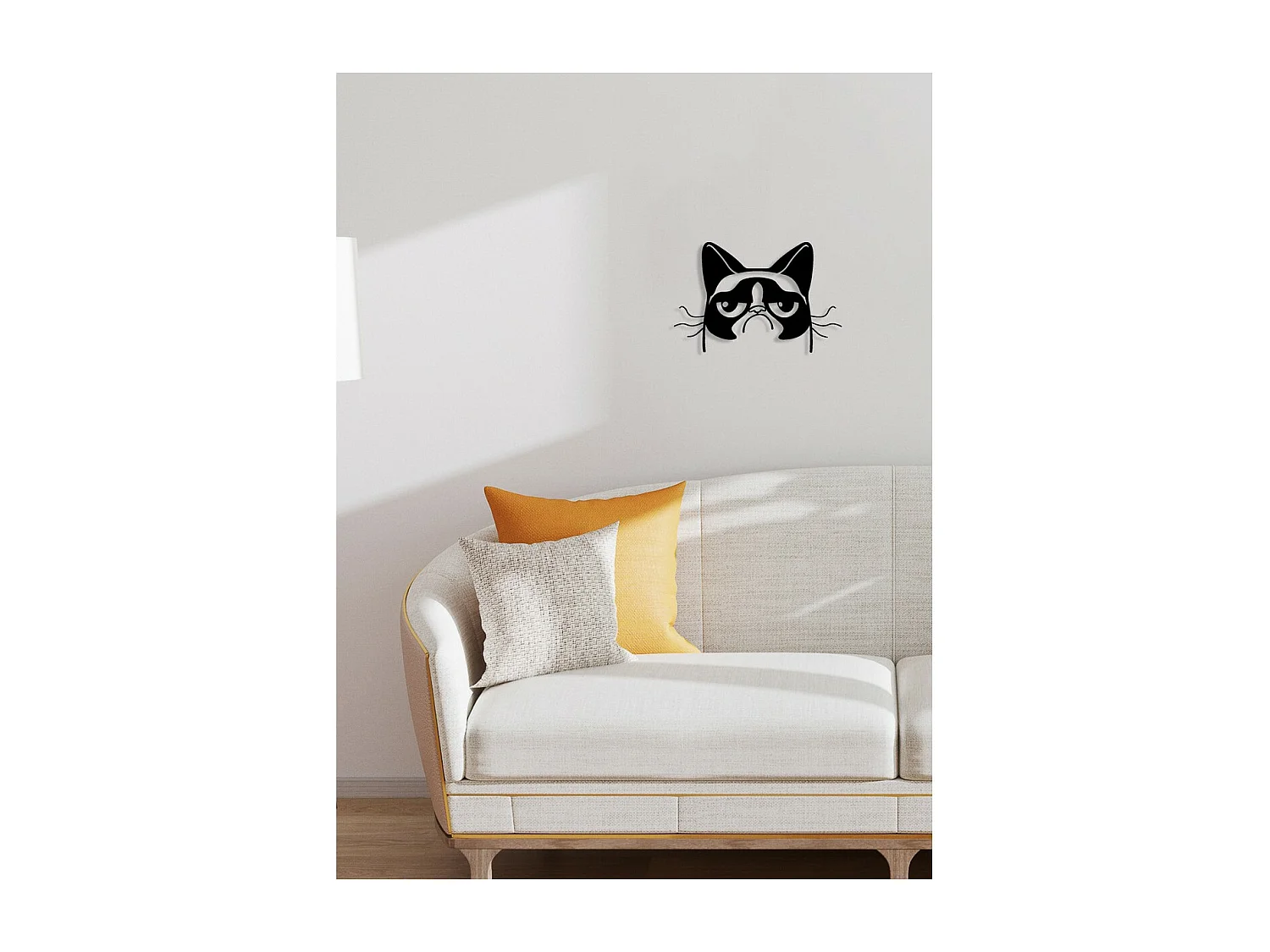 Decorazione in Metallo Gatto 51, Nero, 31x0,15x21 cm, EPIKASA