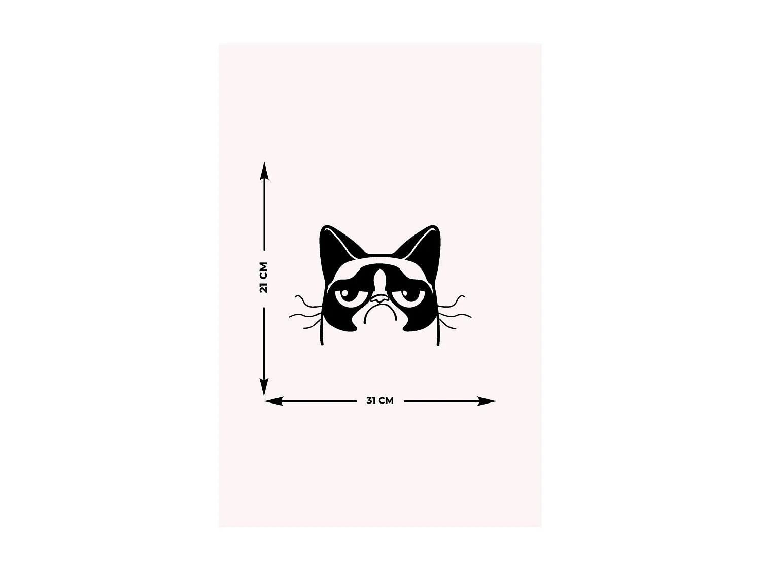 Decorazione in Metallo Gatto 51, Nero, 31x0,15x21 cm, EPIKASA