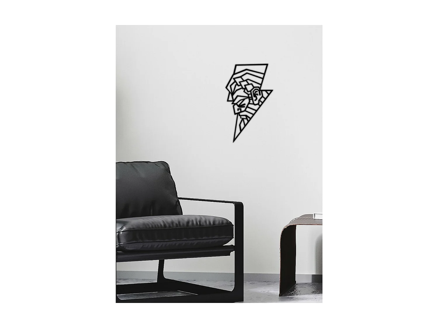 Decoración de Metal Zeus, Negro, 35x0,15x58 cm, EPIKASA