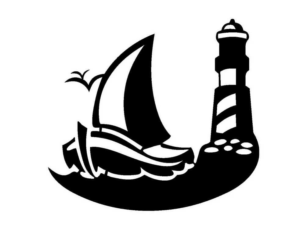 Dekoracja Metalowa Łódź, Czarny, 40x0,15x36 cm, EPIKASA