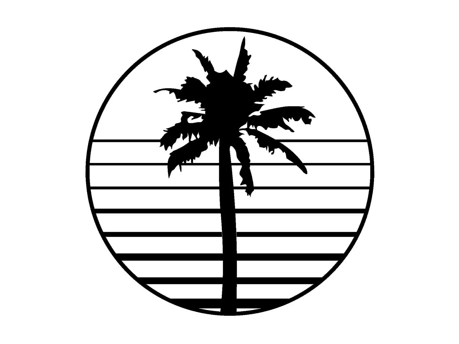 Decoração em Metal Palma, Preto, 50x0,15x50 cm, EPIKASA