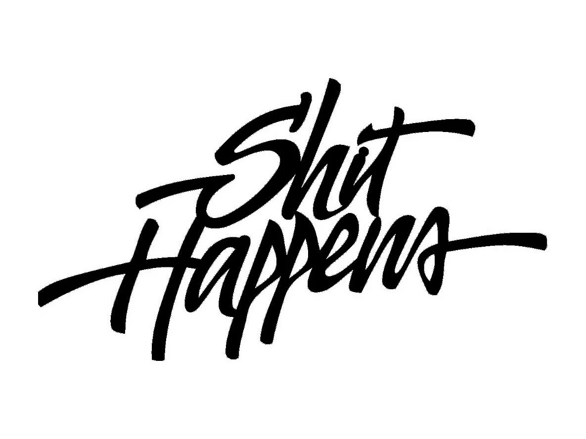 Décoration en Métal Shit Happiness, Noir, 72x0,15x40 cm cm, EPIKASA